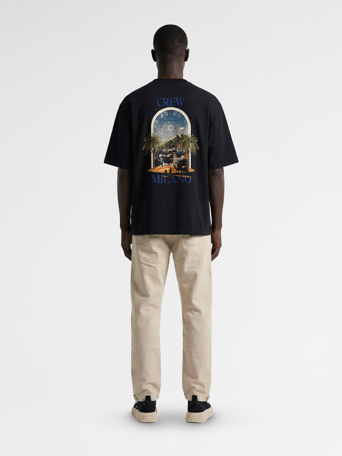 CREW Milano Oversized T-Shirt Logo Print