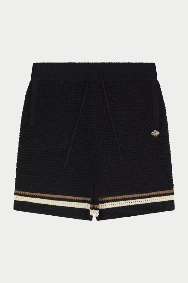 The Couture Club Crochet Knitted Stripe Shorts