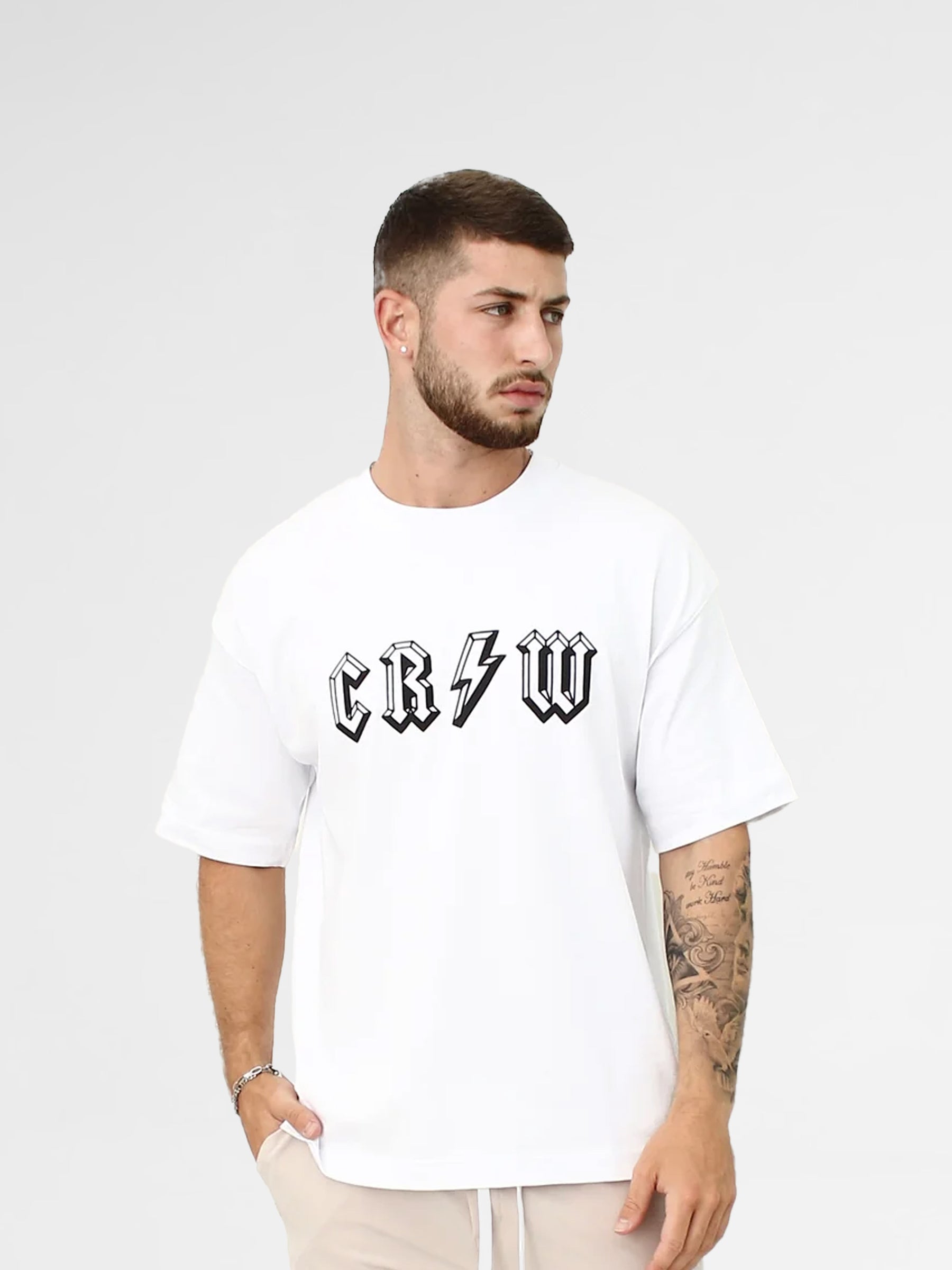 CREW Milano Rock Print Oversized T-Shirt