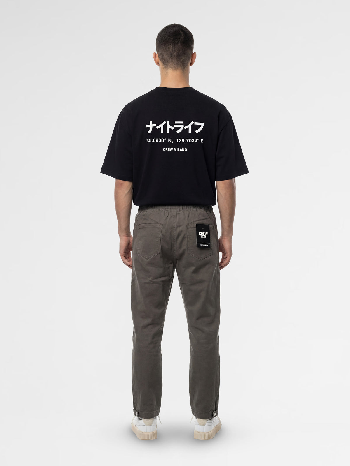 CREW Milano Oversized T-Shirt Logo Print