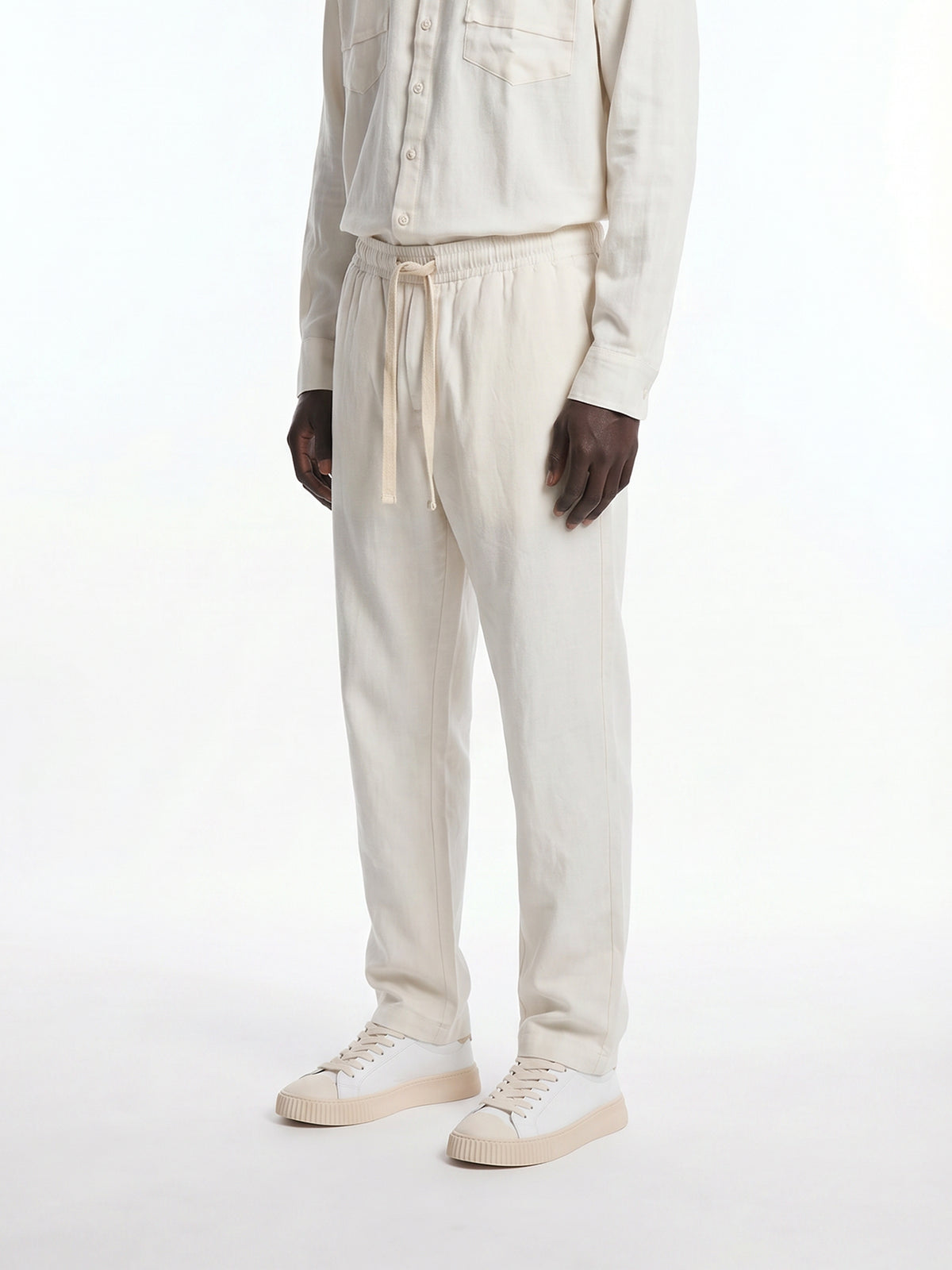 CREW Milano "Corfu" Linen Set Shirt/Pants Cream