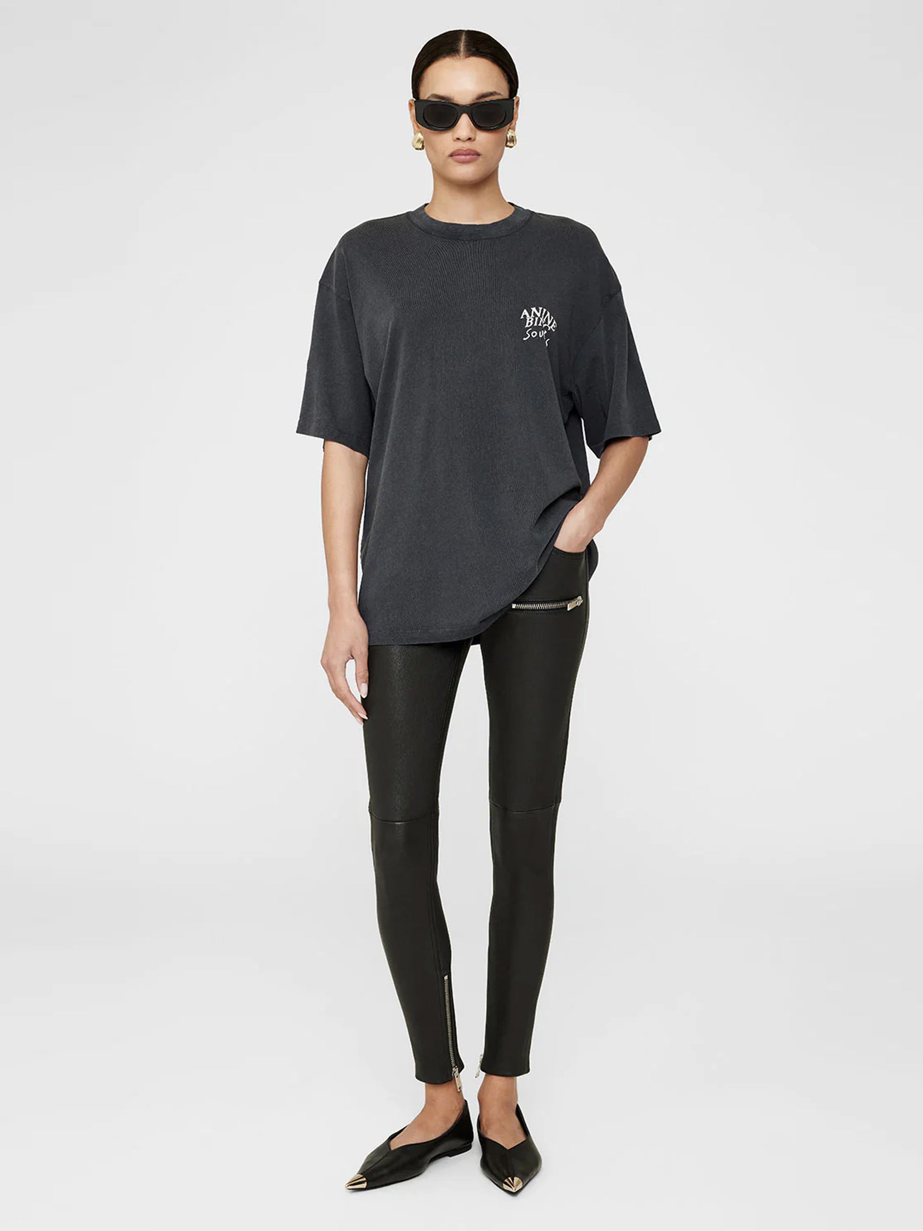 Anine Bing Sounds Logo Print T-Shirt