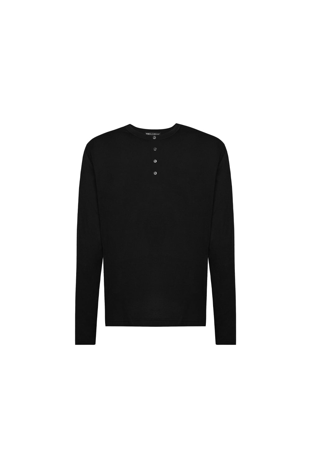 Dolce & Gabbana long sleeves t-shirt Button Placket black