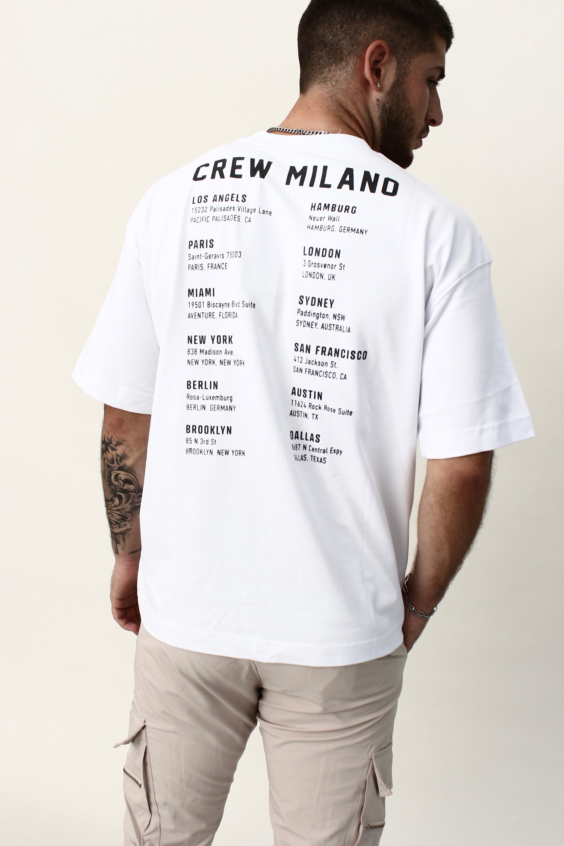 CREW Milano Smile Print Oversized T-Shirt