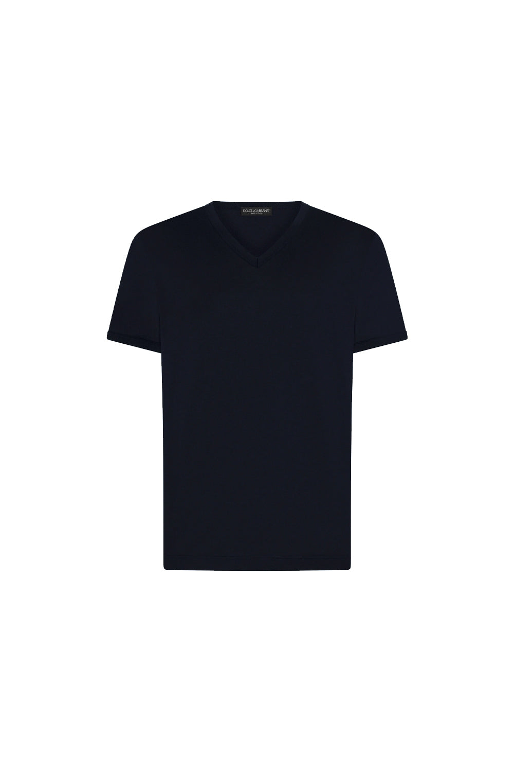 Dolce & Gabbana T-shirt neck logo tag blue