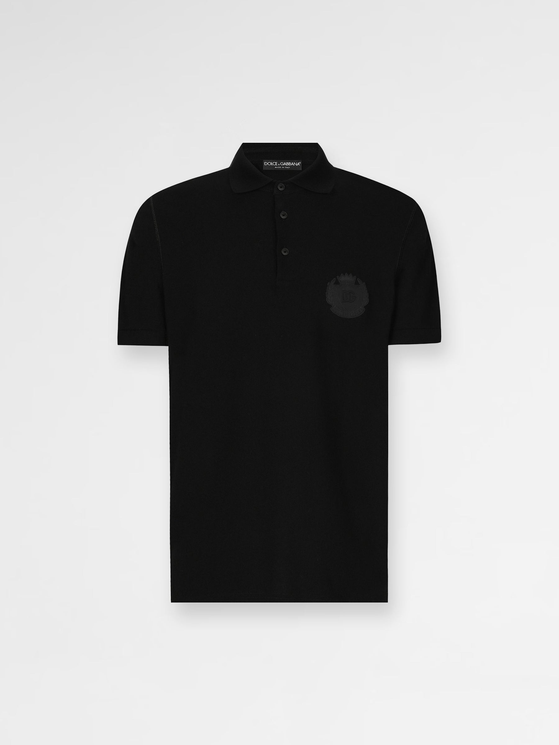 Dolce & Gabbana Cotton polo-shirt with DG logo embroidery