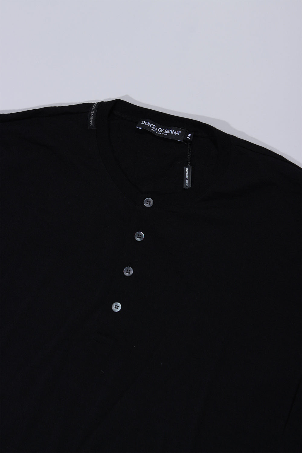 Dolce & Gabbana long sleeves t-shirt Button Placket black