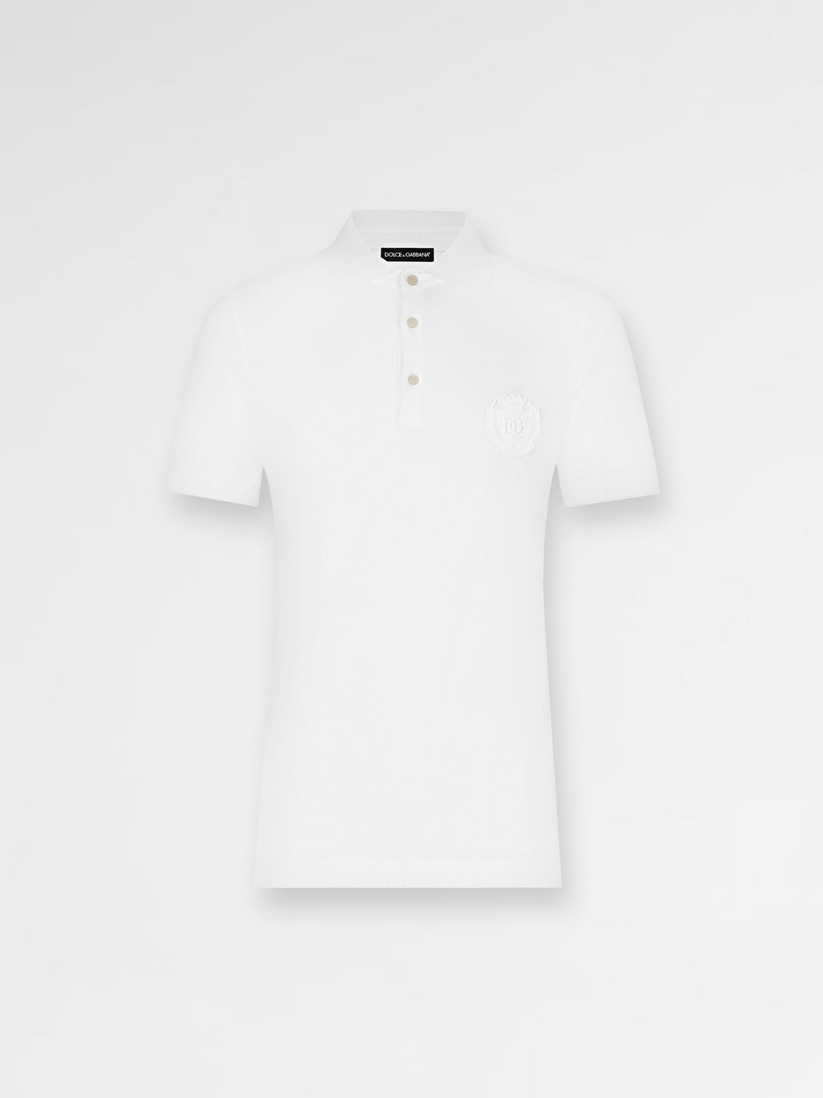 Dolce & Gabbana Cotton polo-shirt with DG logo embroidery