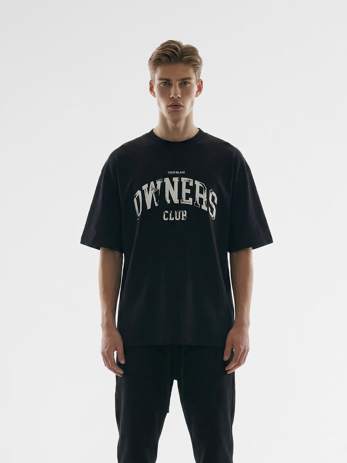 CREW Milano Oversized T-Shirt Logo Print
