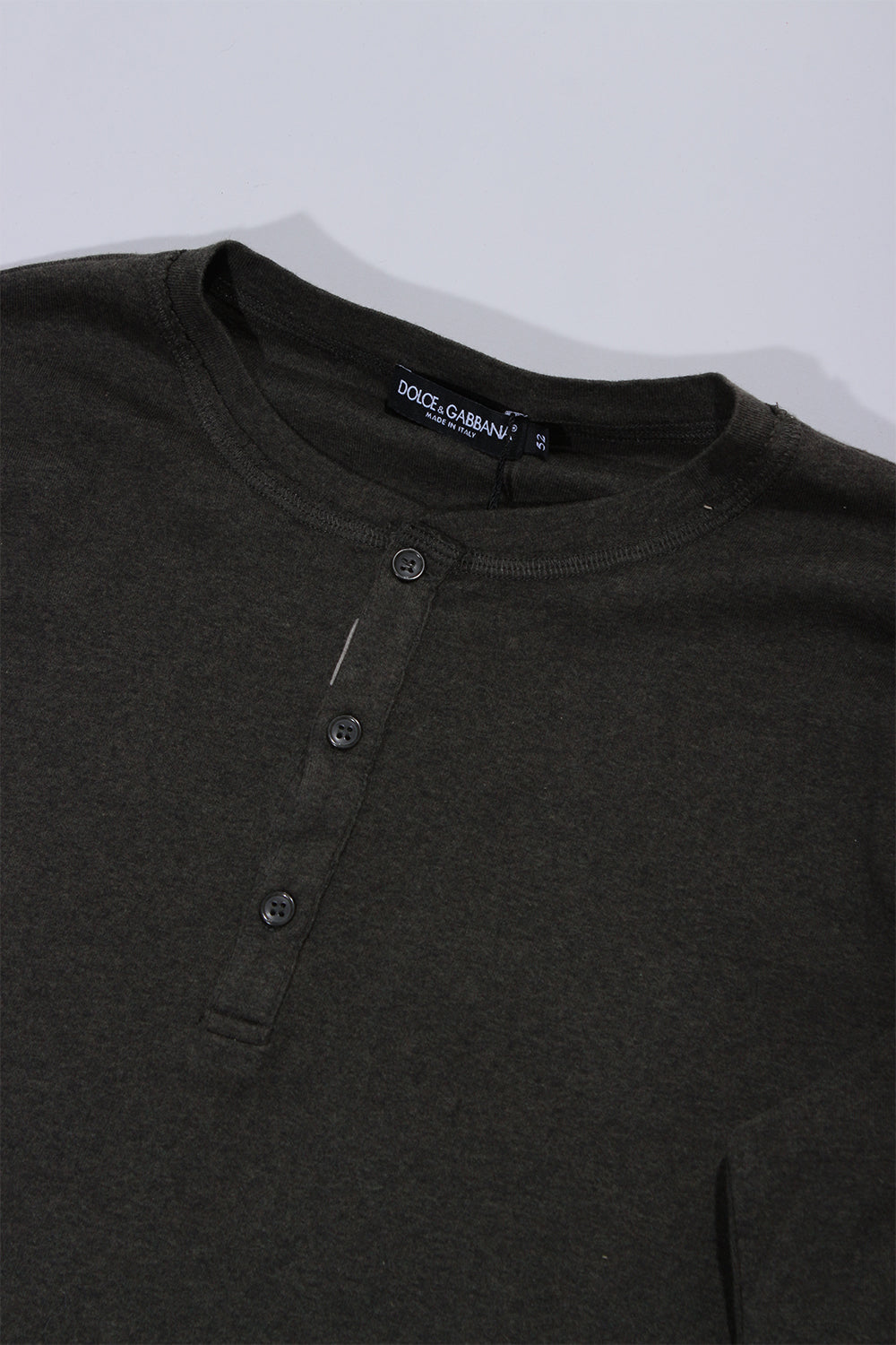 Dolce & Gabbana long sleeves t-shirt Button Placket grey