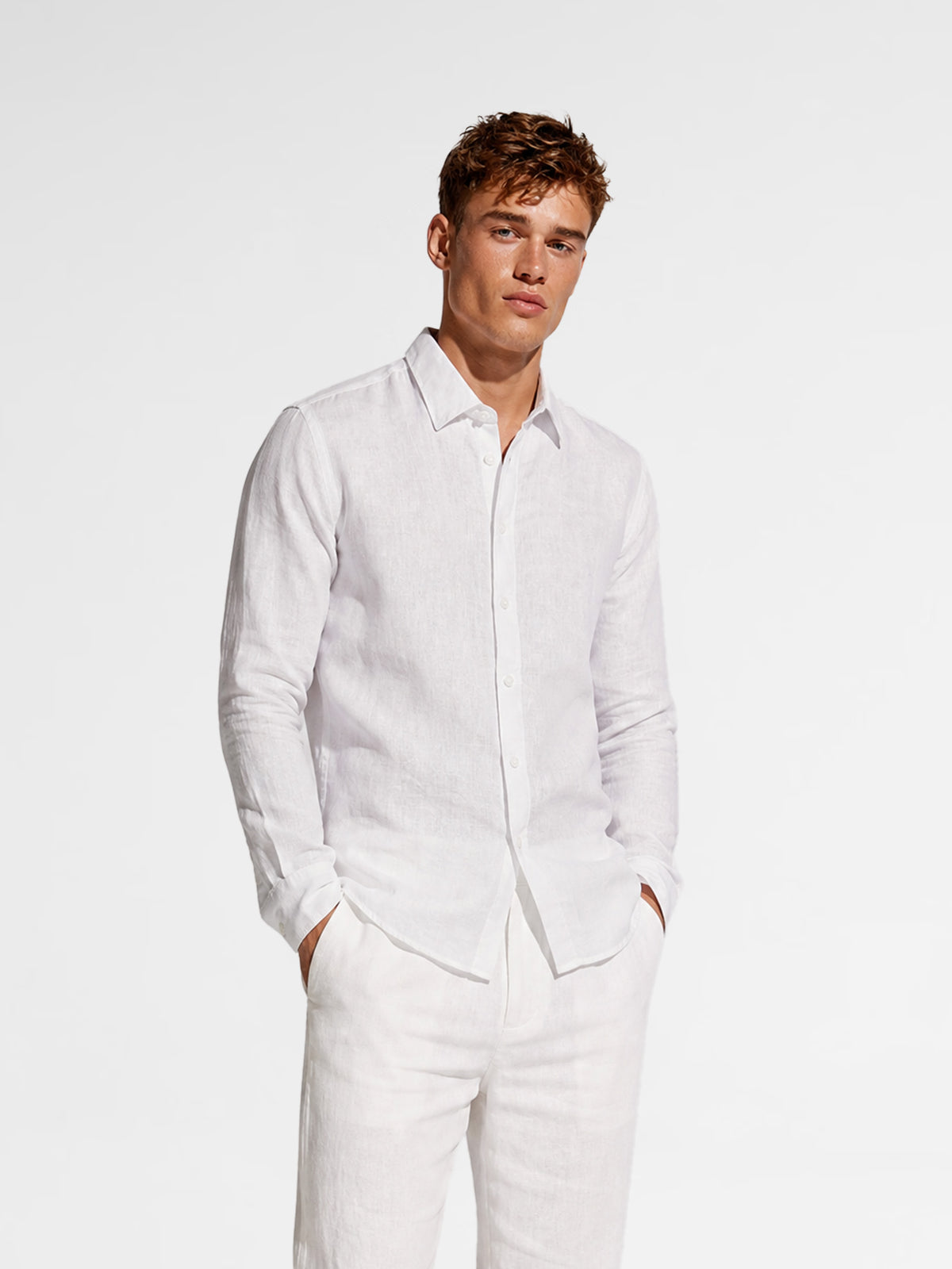 MAISON 9 PARIS White Linen Shirt