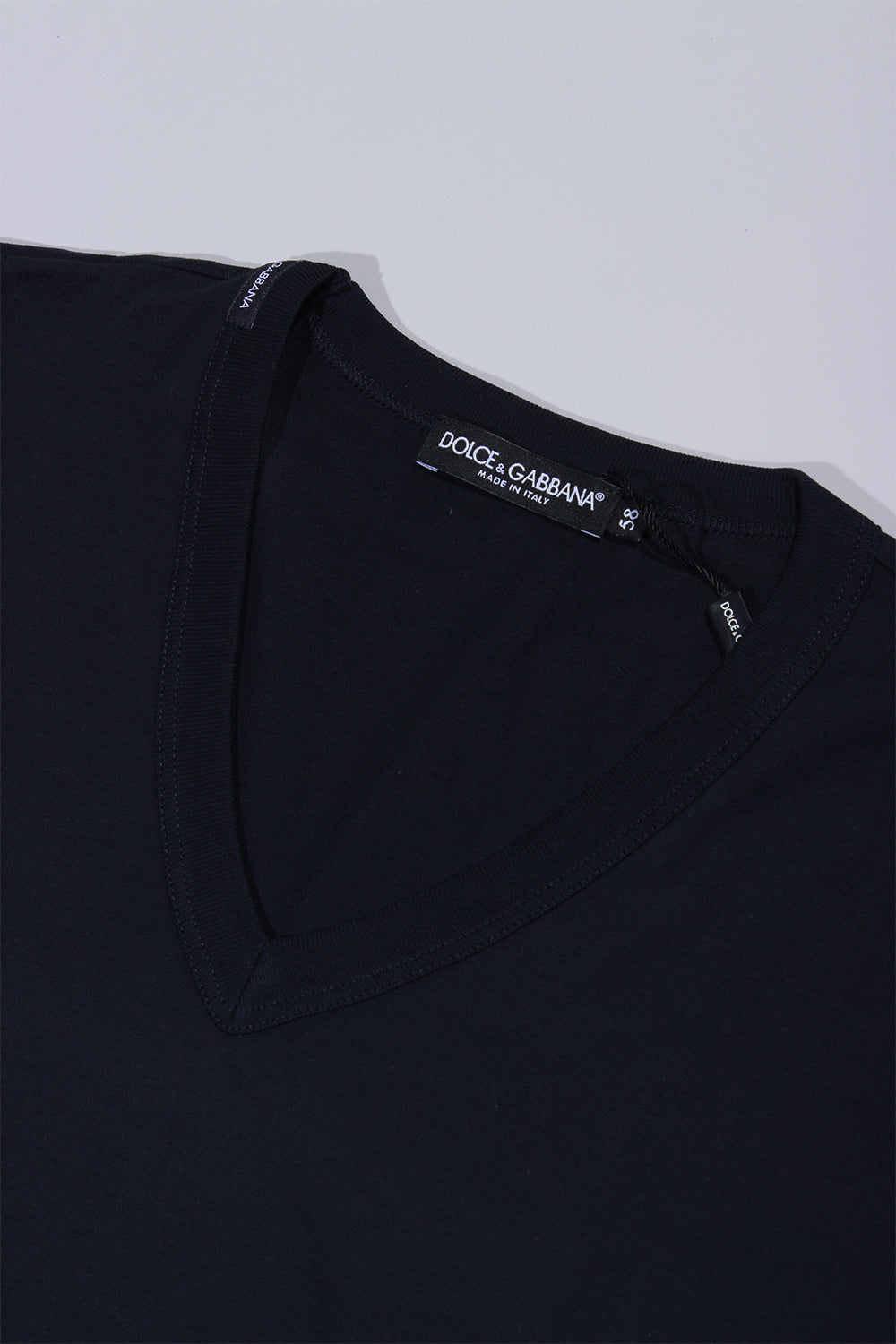 Dolce & Gabbana T-shirt neck logo tag blue