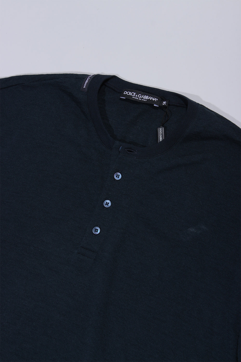 Dolce & Gabbana t-shirt Button Placket blue navy
