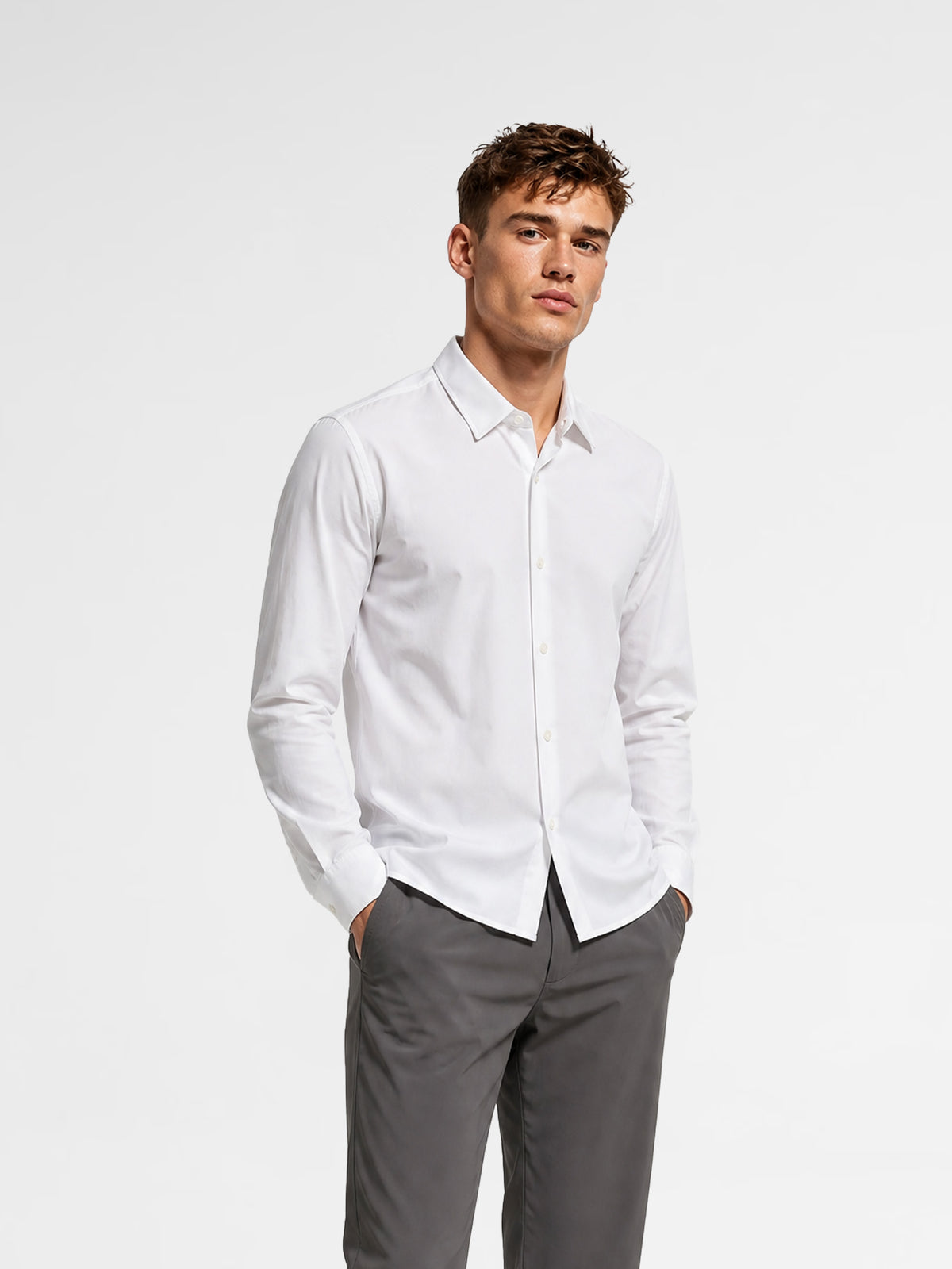 MAISON 9 PARIS White High End Nylon Shirt