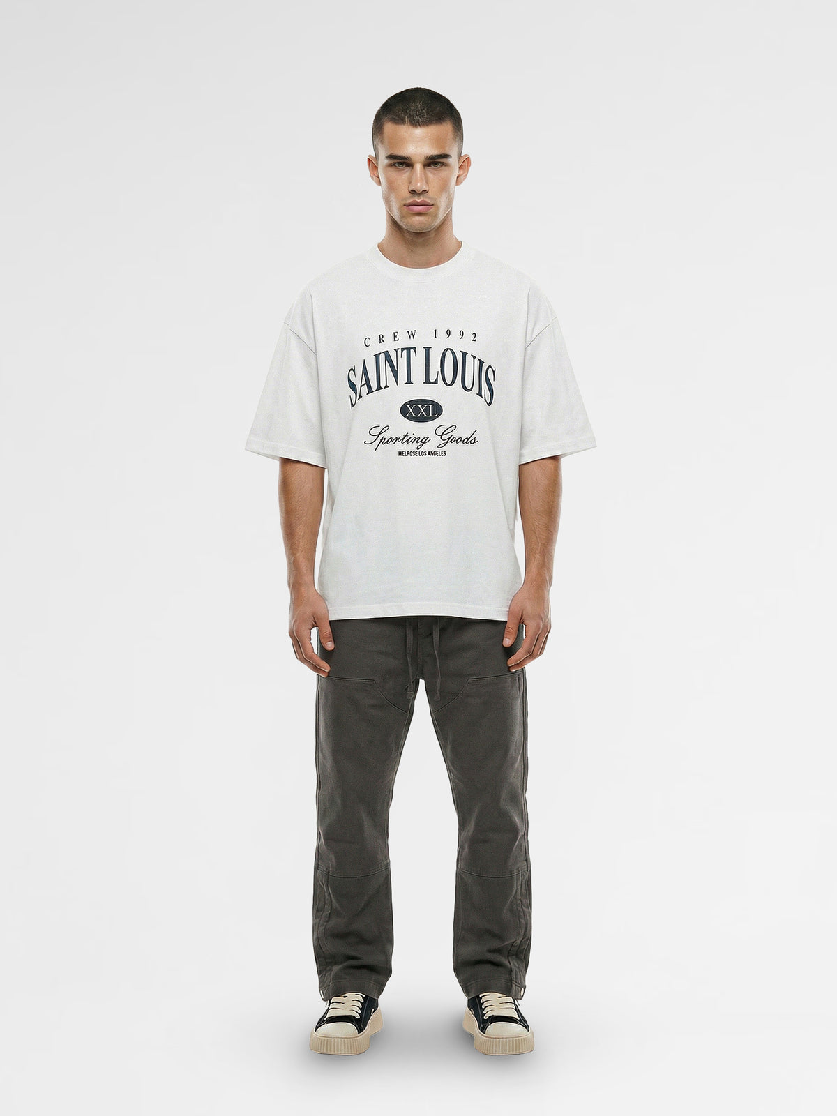 Crew Milano T-Shirt Logo Print - White