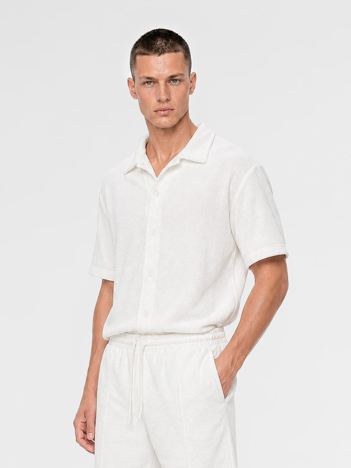 MAISON 9 PARIS White Towel Shirt / Shorts