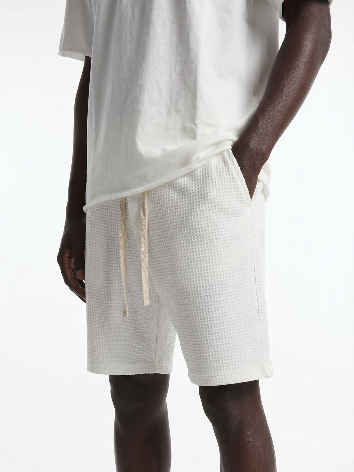 CREW Milano Waffle Shorts White