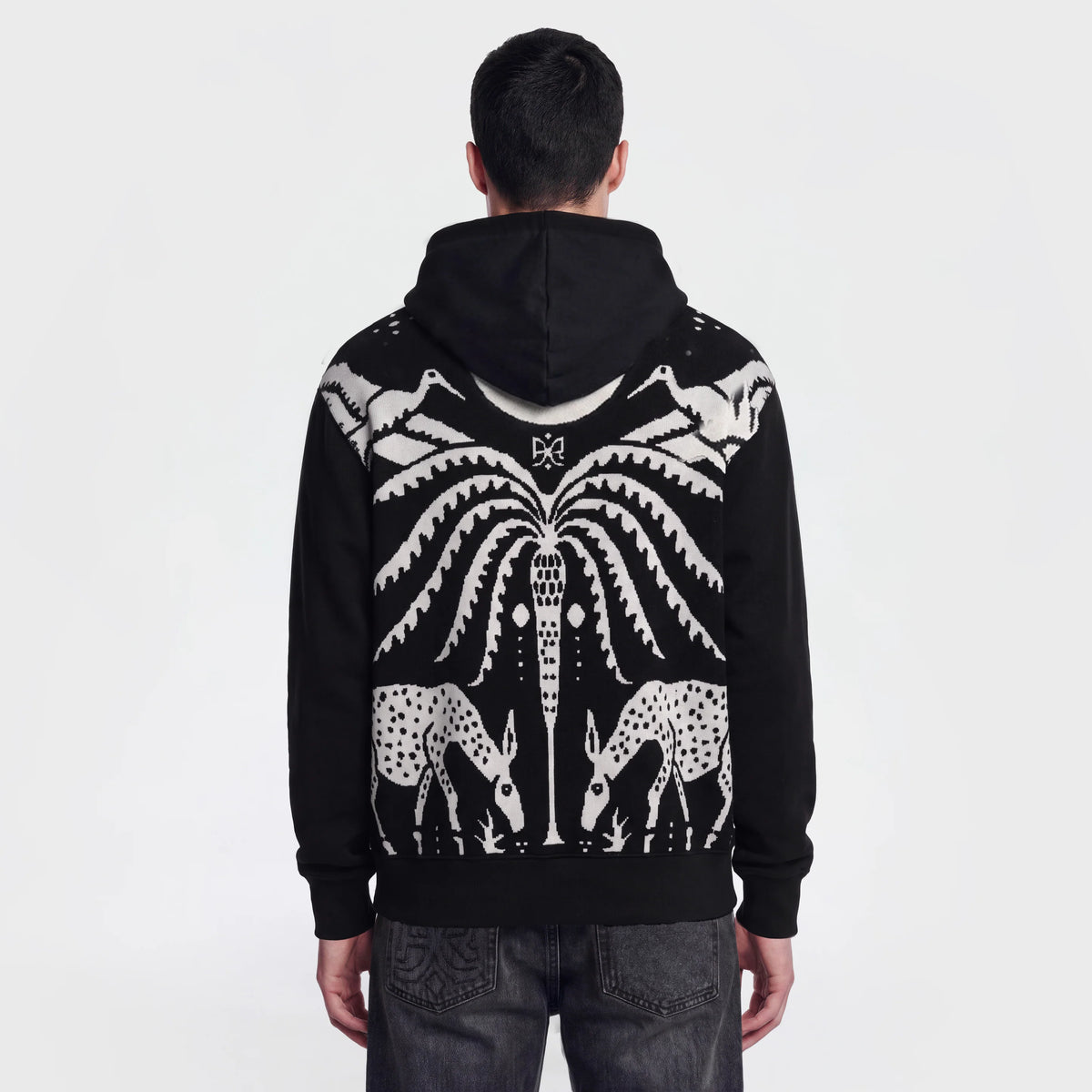 Ainker 1130 Black Knit Hoodie