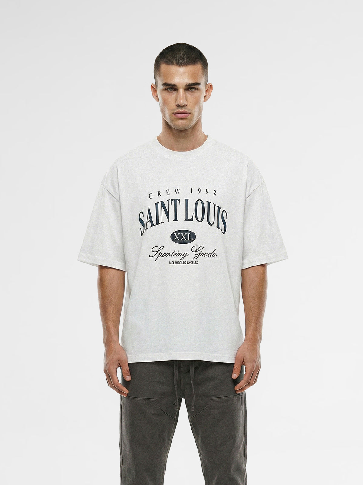 Crew Milano T-Shirt Logo Print - White