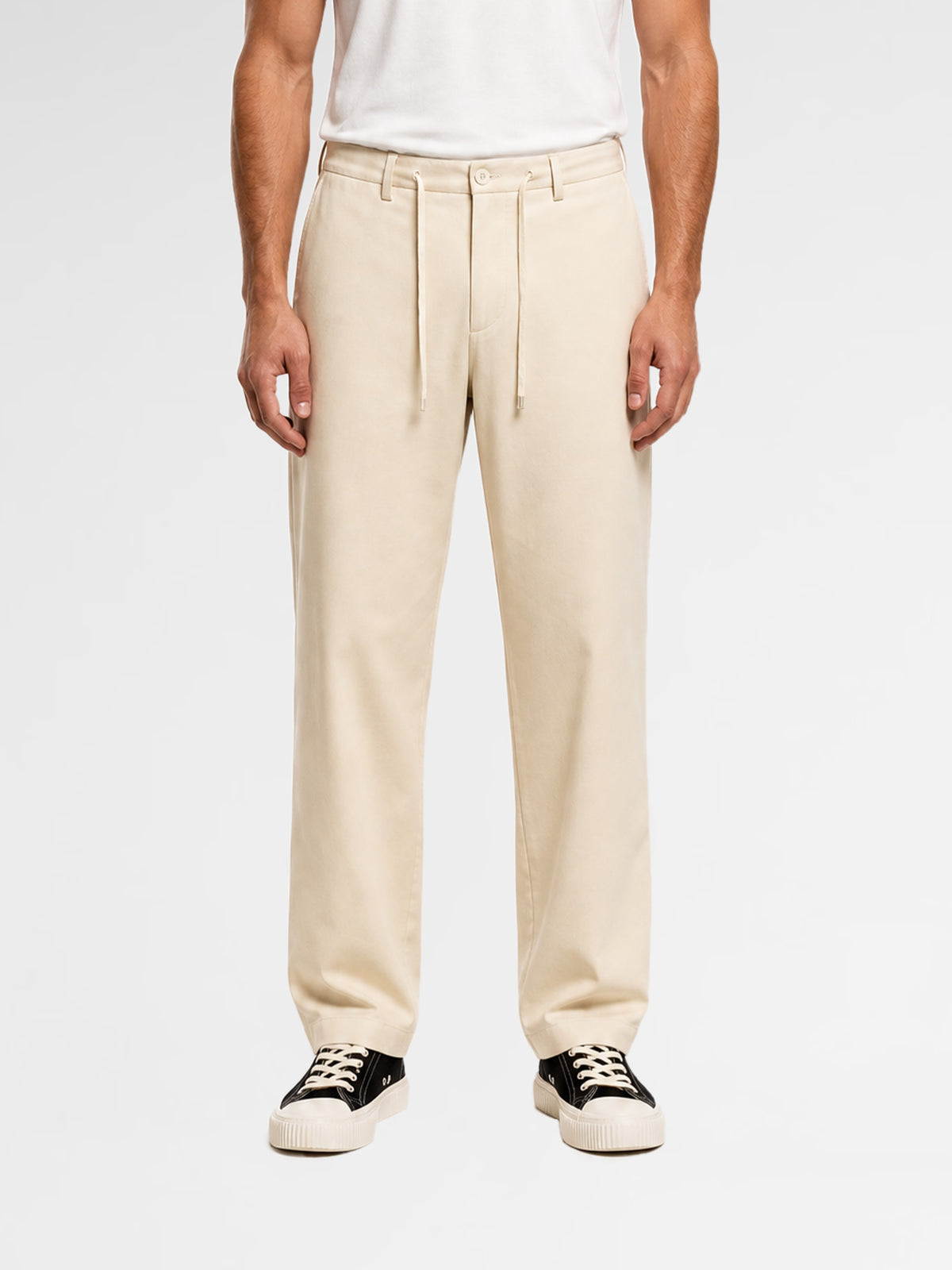 MAISON 9 PARIS Beige Soft Cotton Trousers Pants