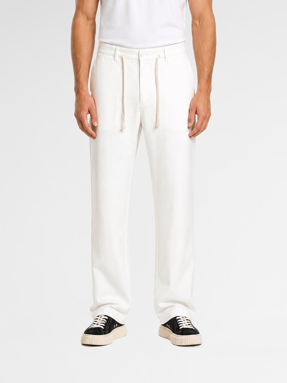MAISON 9 PARIS White Soft Cotton Trousers Pants