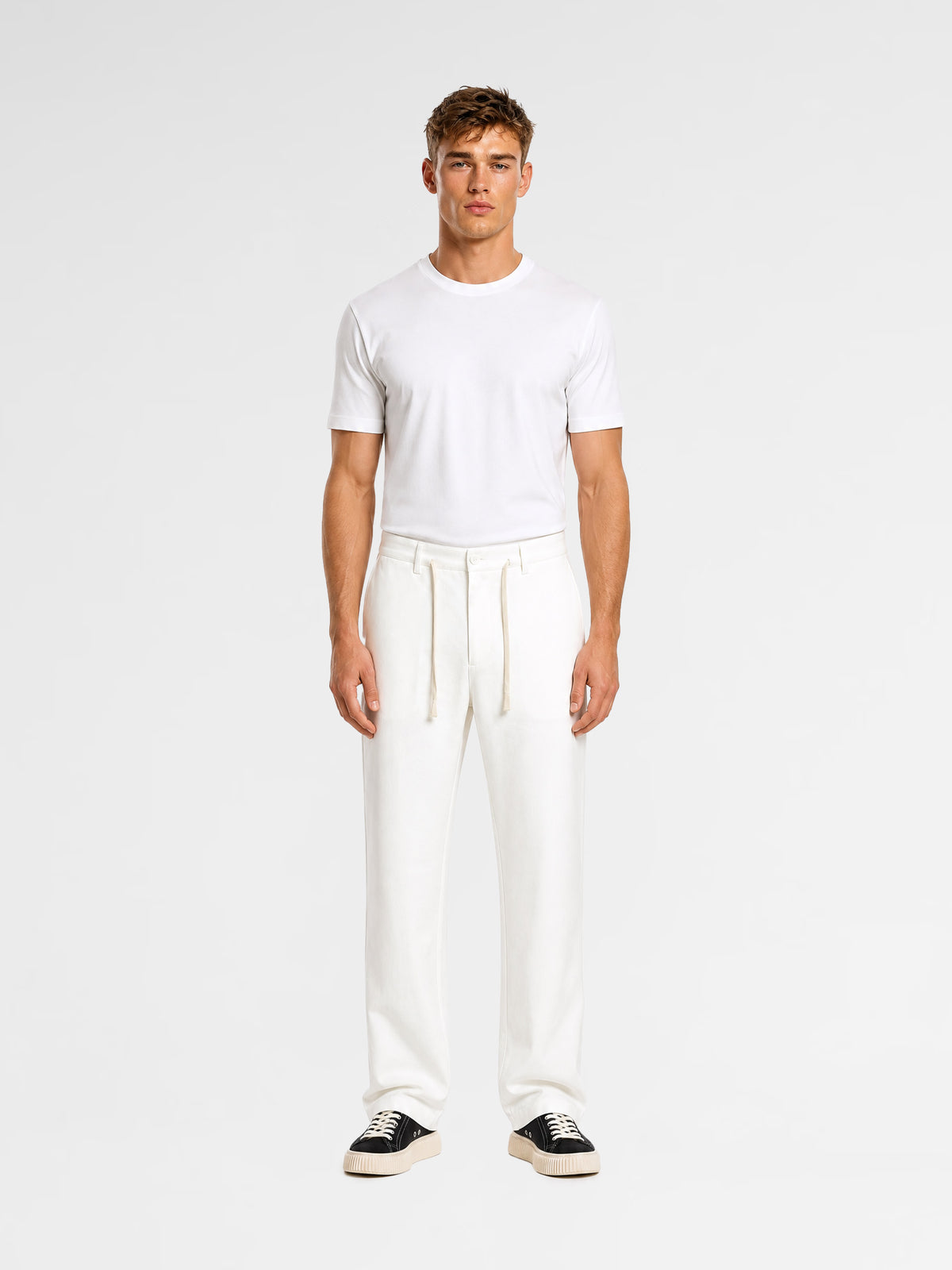 MAISON 9 PARIS White Soft Cotton Trousers Pants