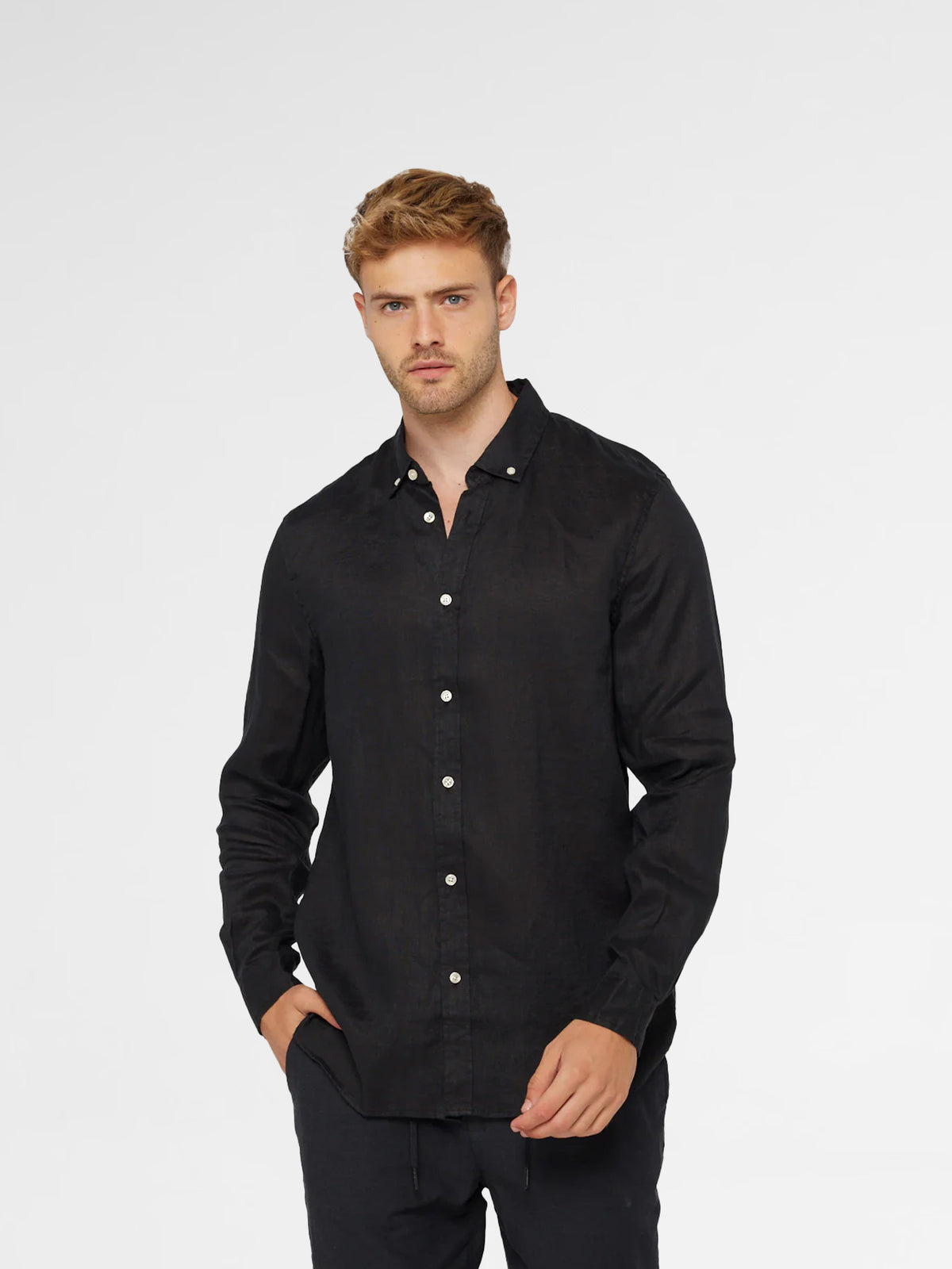 Scotch & Soda Linen Shirt - Black