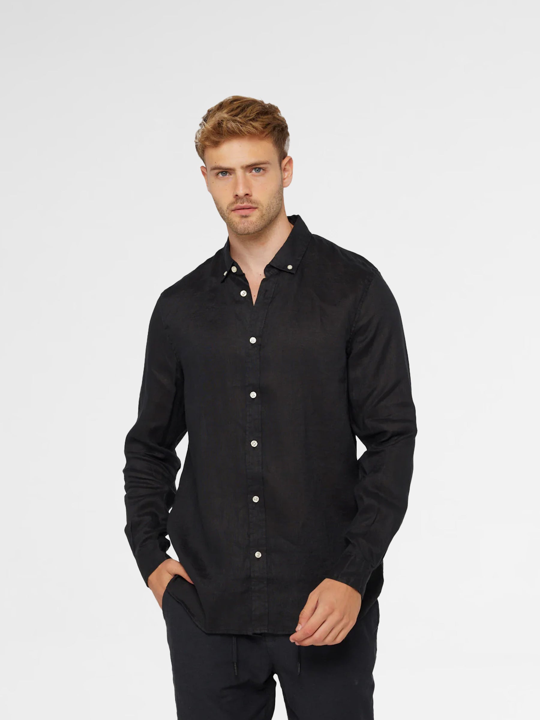 Scotch & Soda Linen Shirt - Black