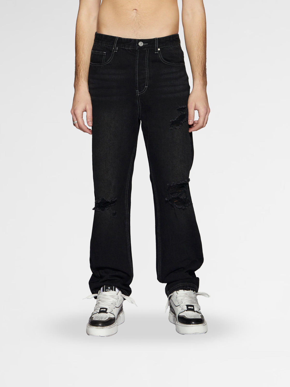 Ainker Rexford Black 382 Relax Fit Jeans