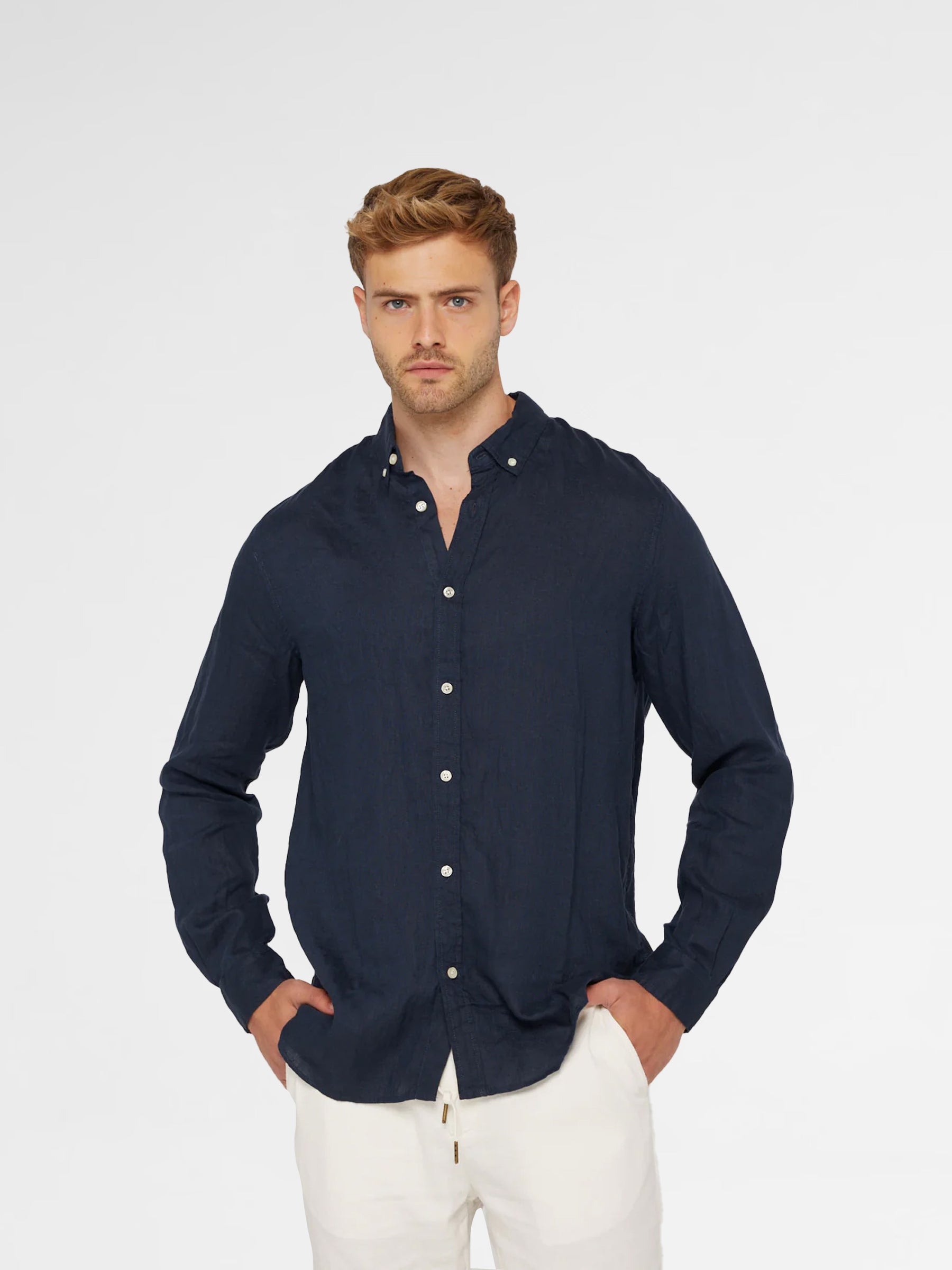 Scotch & Soda Linen Shirt - Navy