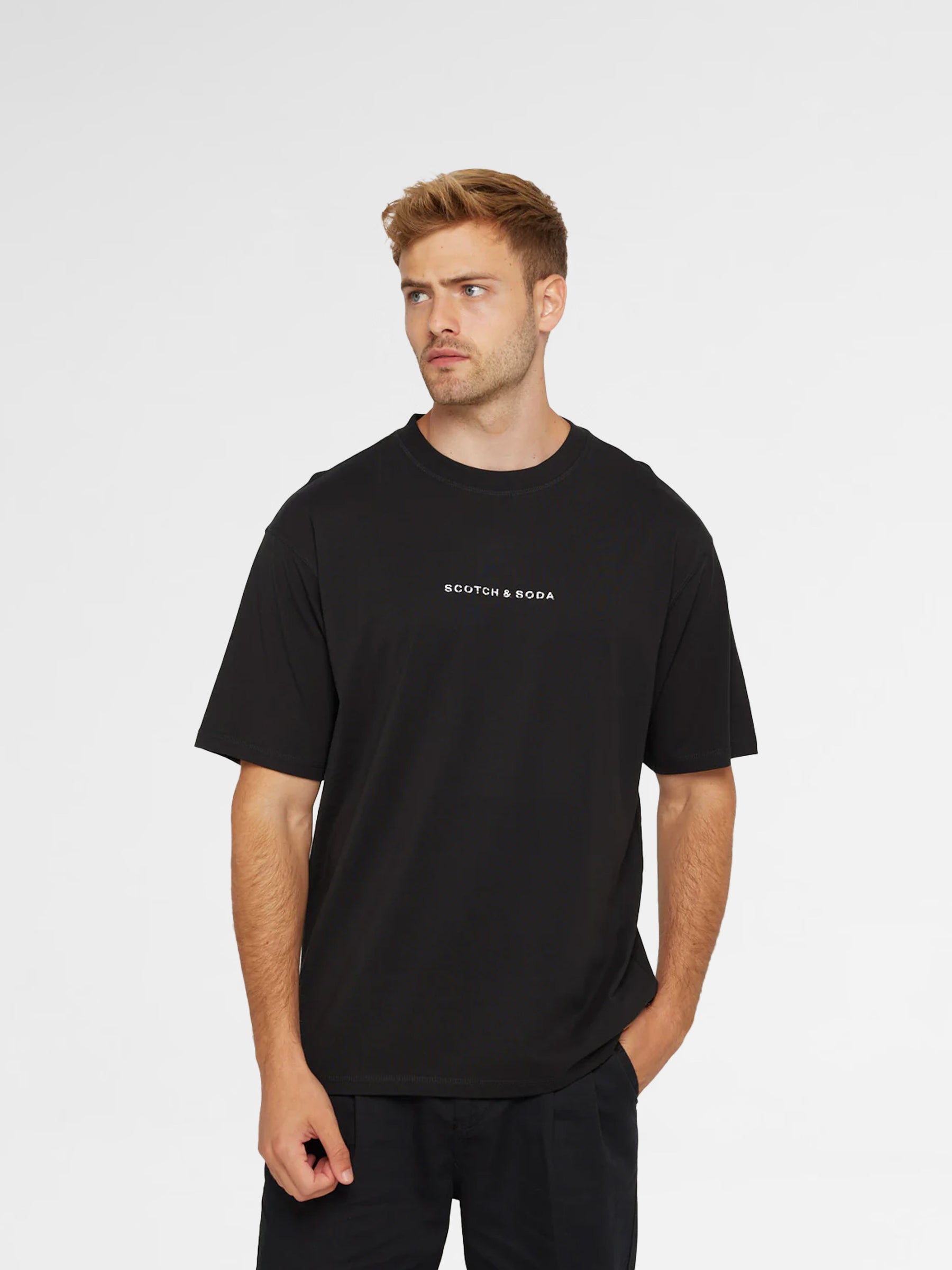 Scotch & Soda Black Logo T-Shirt