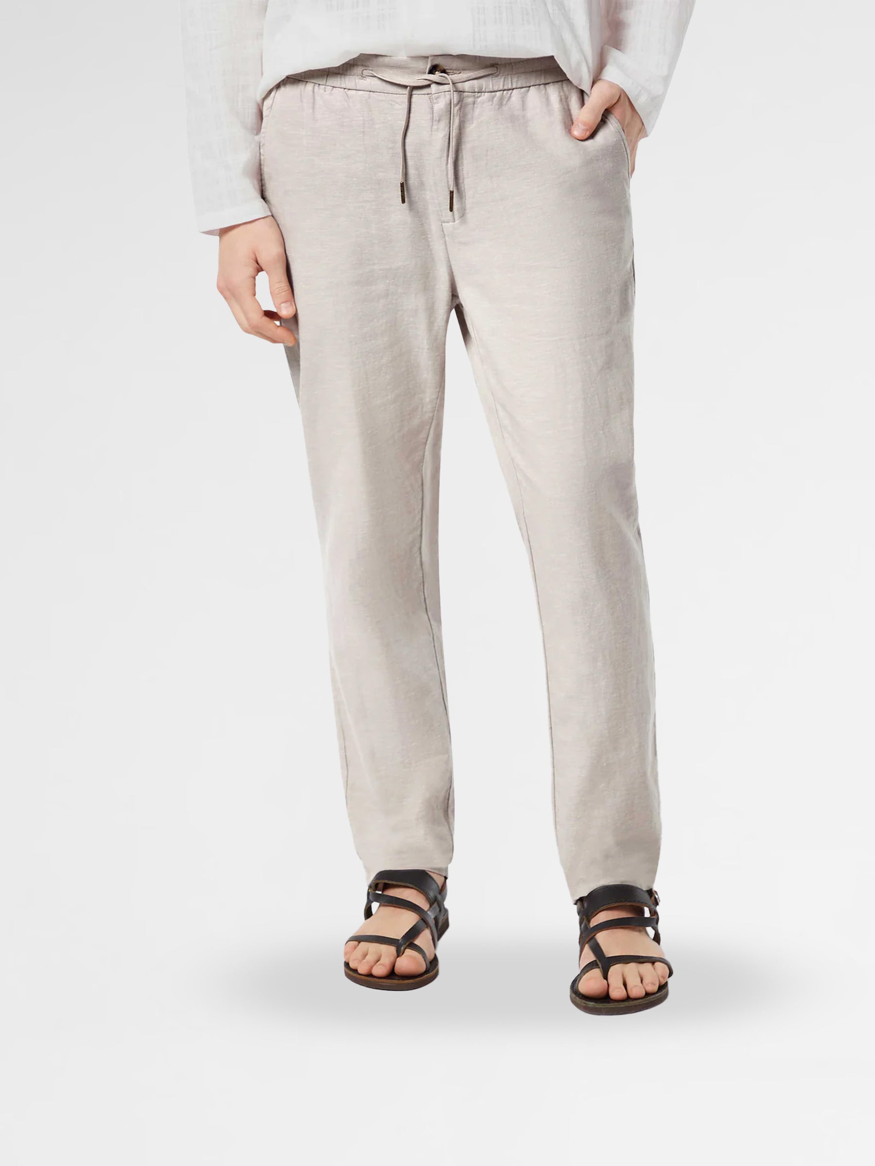 Scotch & Soda Linen Pants Beige