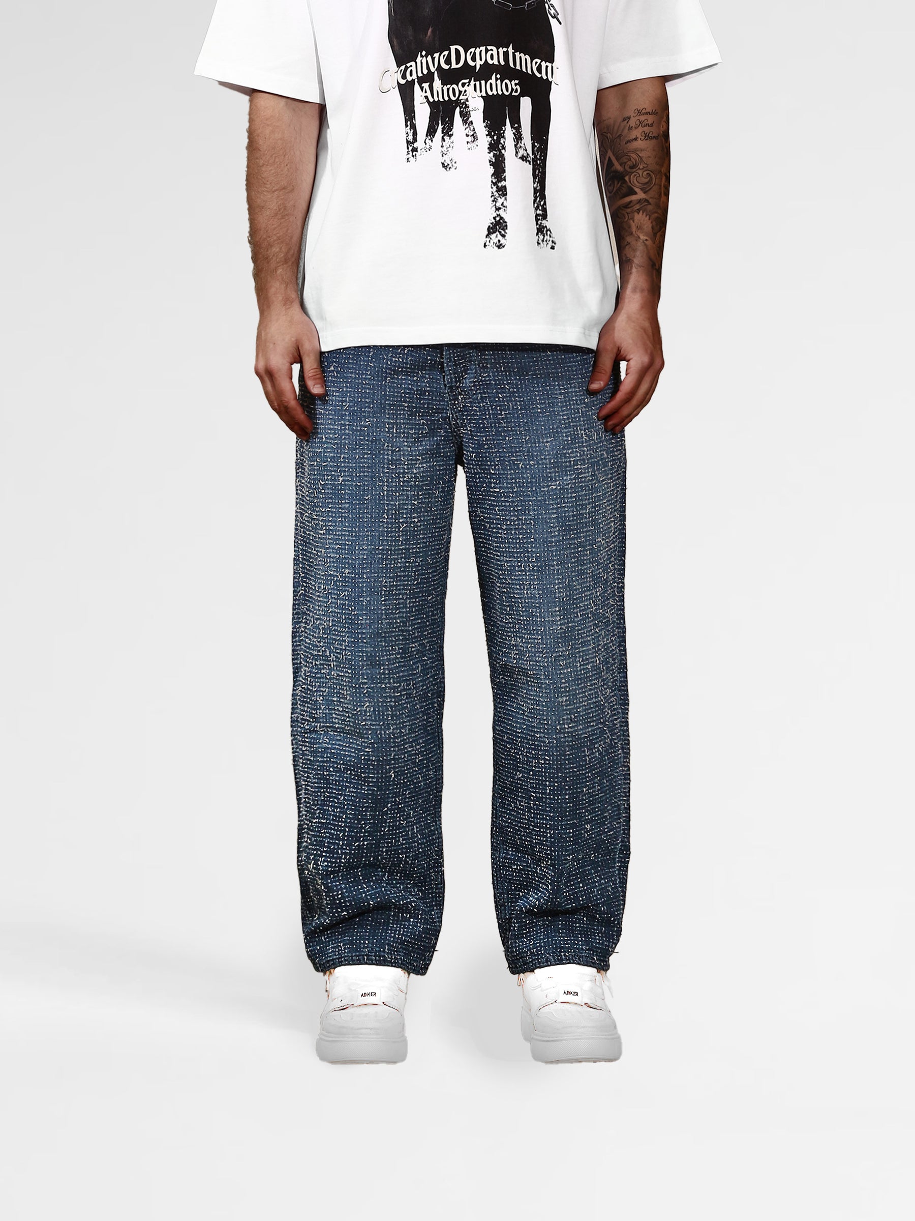 BLACK Wide-Leg Jeans Pants