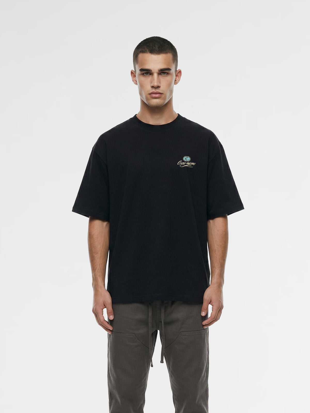 CREW Milano Oversized T-Shirt Logo Print