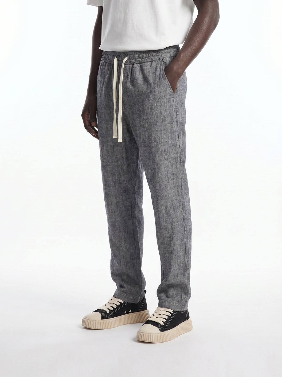 CREW MILANO Linen Grey - Bruno Pants