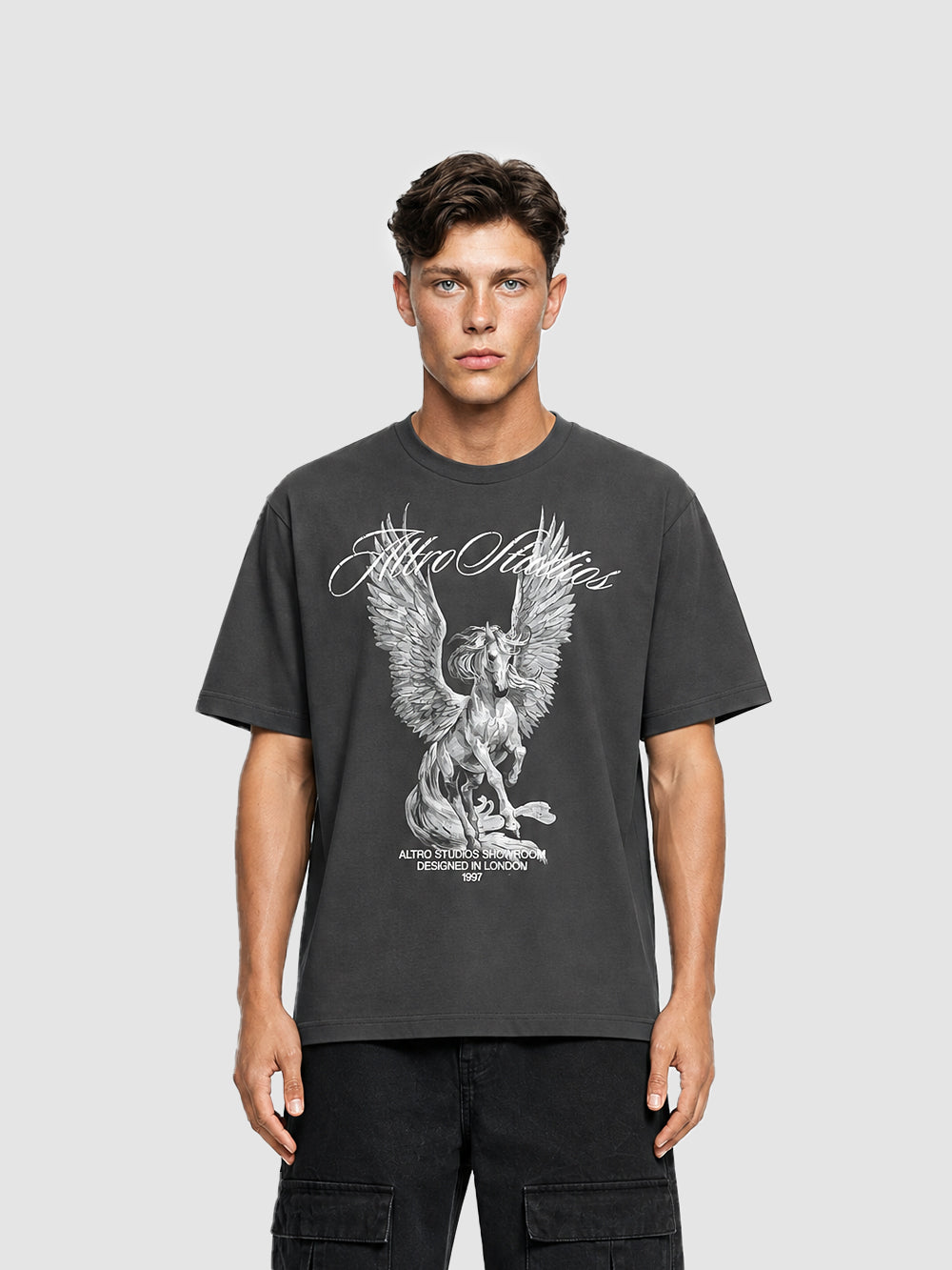 Altro Studios T-Shirt "Horse Angle" - Space Grey