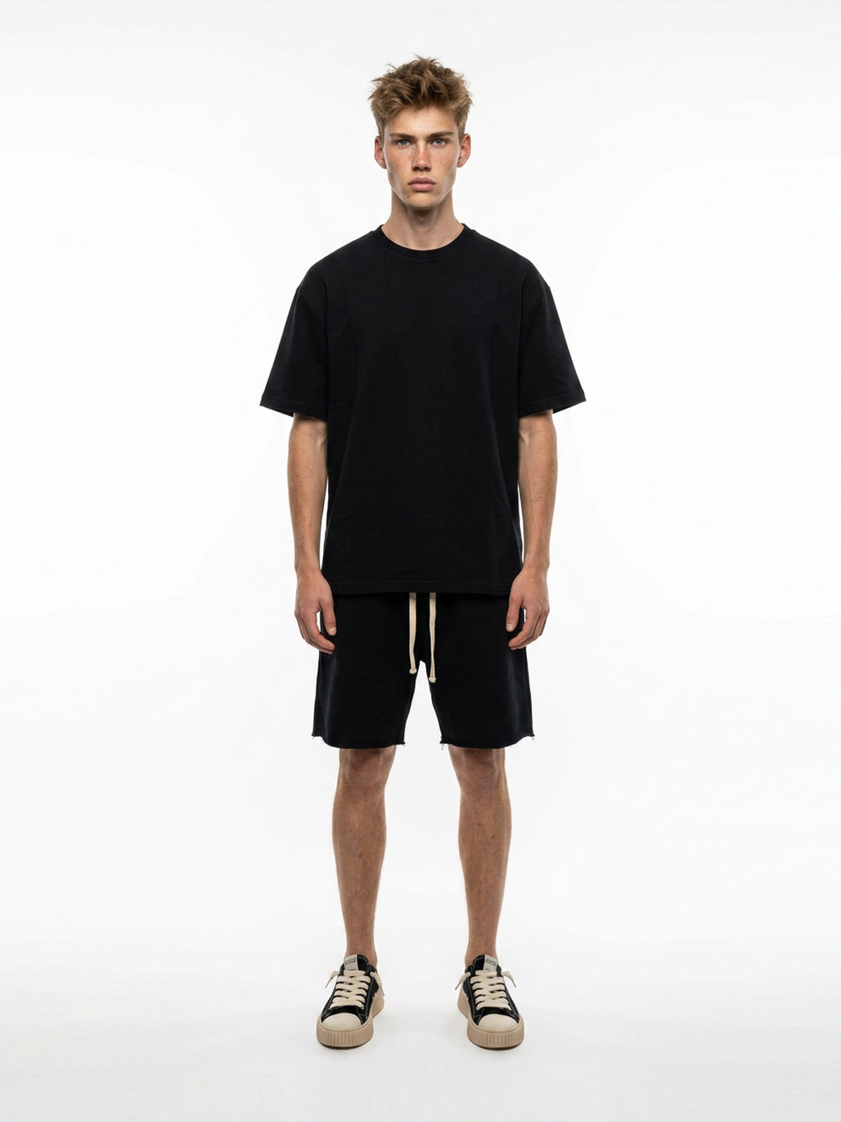 CREW Milano French Terry Set T-Shirt/Pants Black