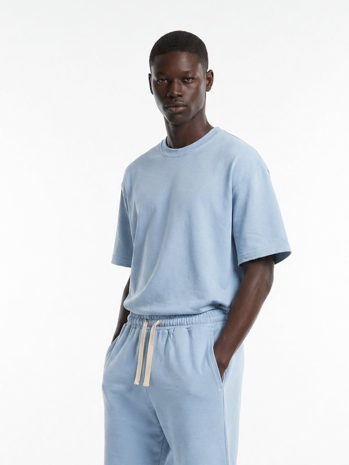CREW Milano French Terry Set T-Shirt/Pants Blue