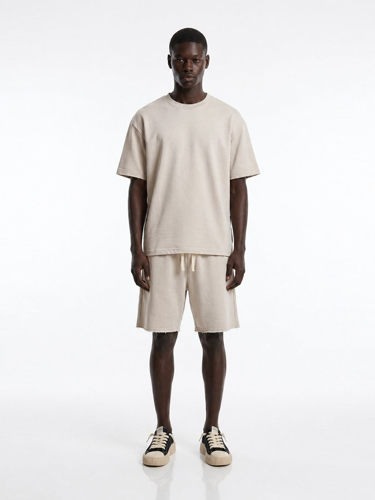 CREW Milano French Terry Set T-Shirt/Pants Beige