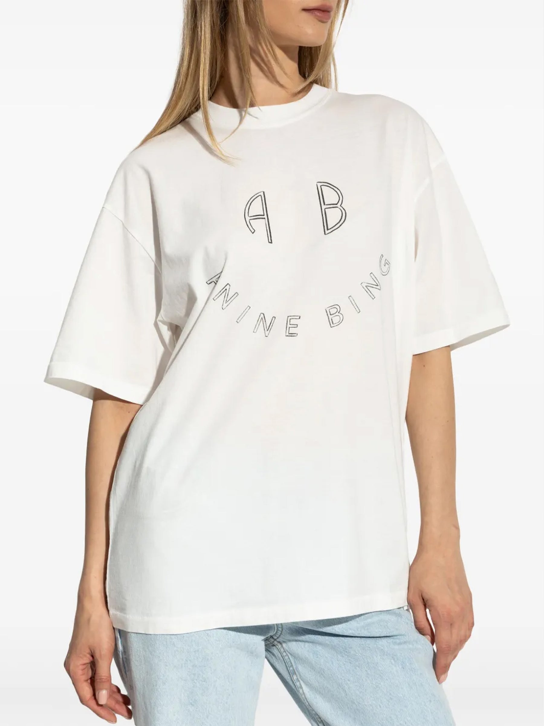Anine Bing Smile Logo Print T-Shirt