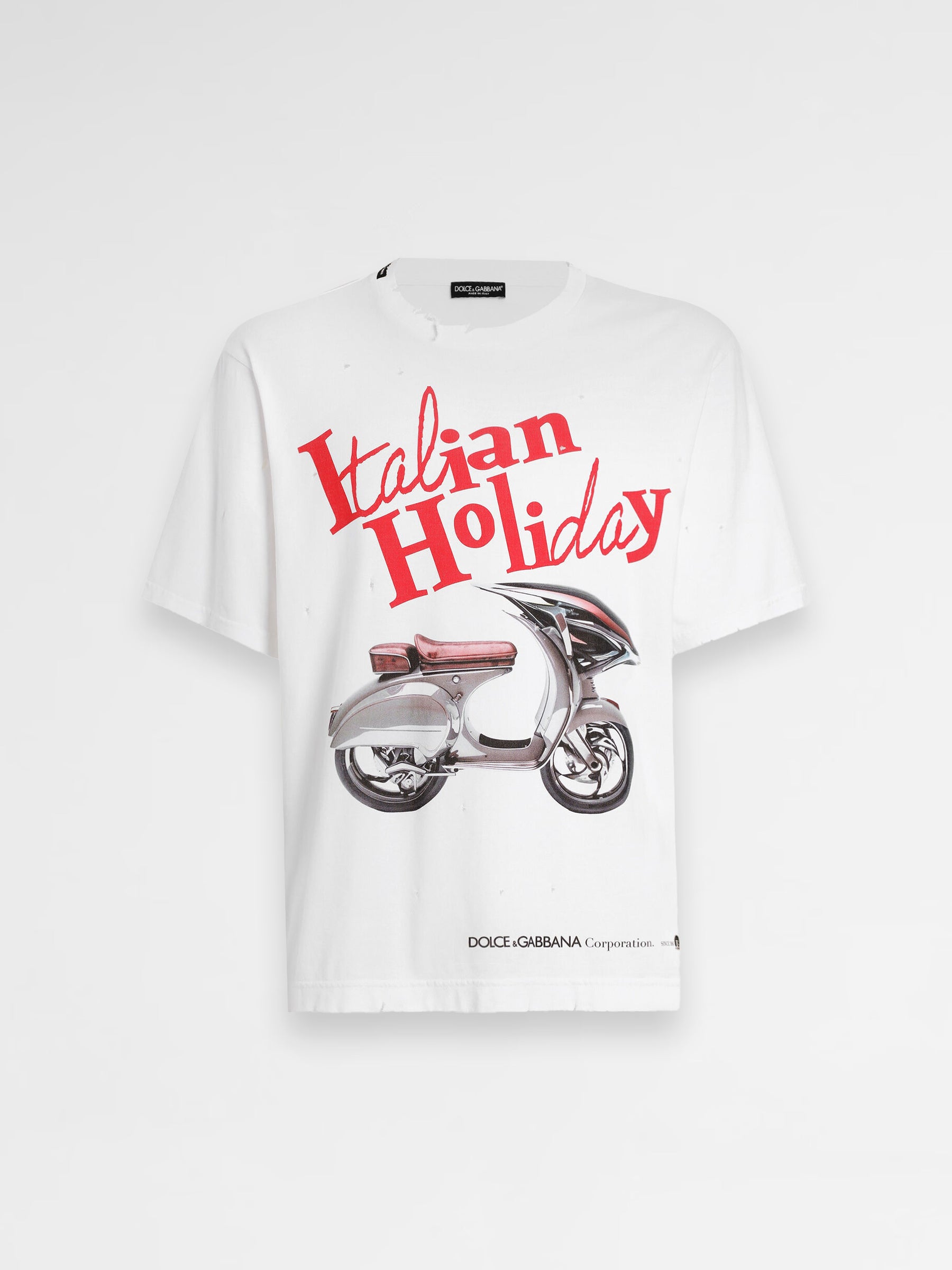 Dolce & Gabbana Cotton T-shirt with Vespa print