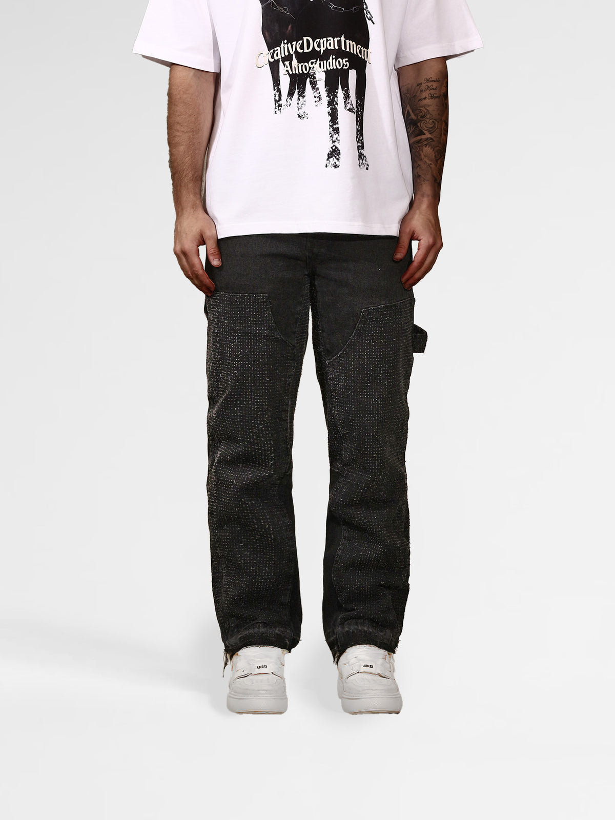 BLACK Wide-Leg Jeans Pants