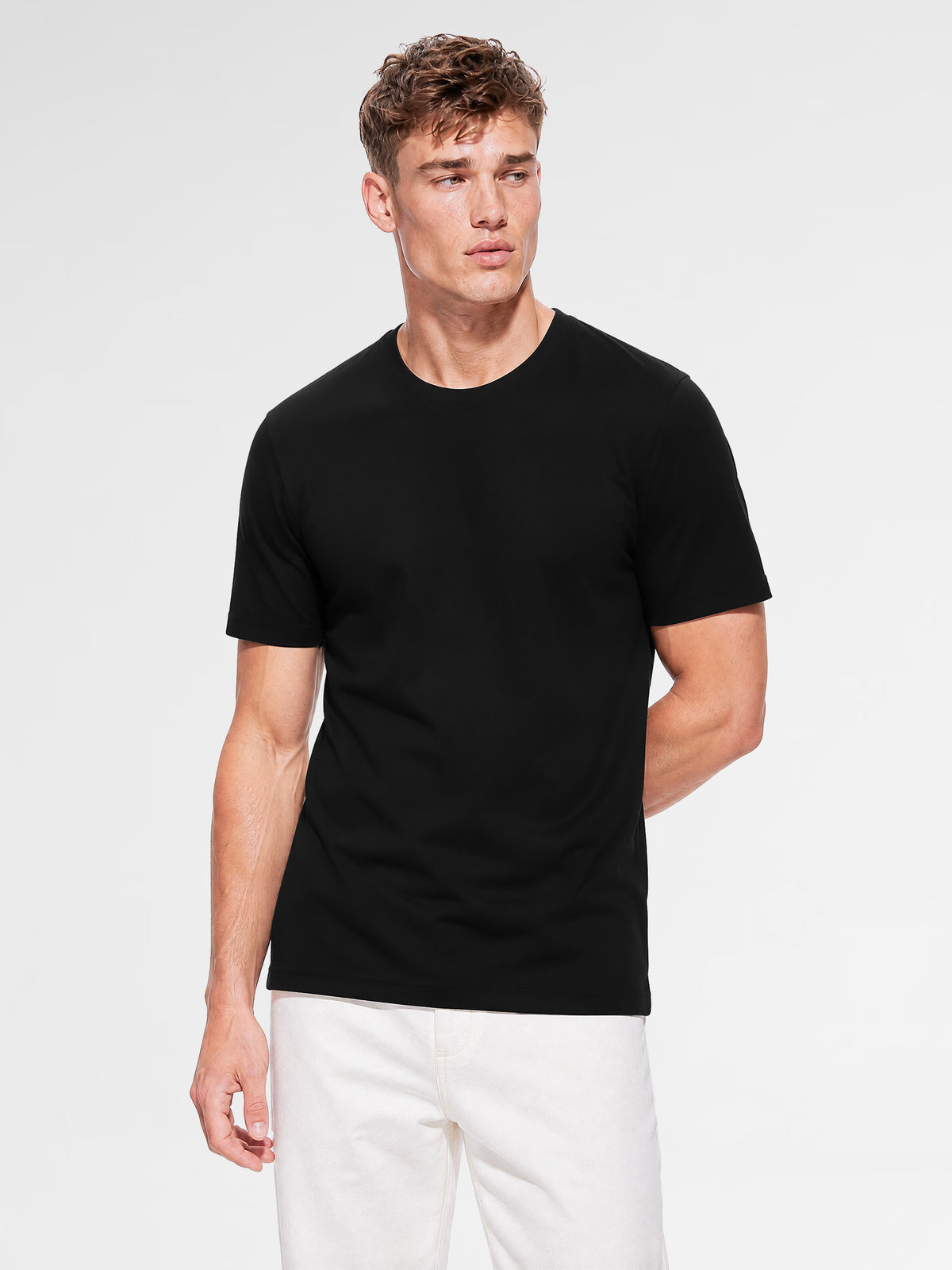 MAISON 9 PARIS Black Mercerized Cotton T-Shirt