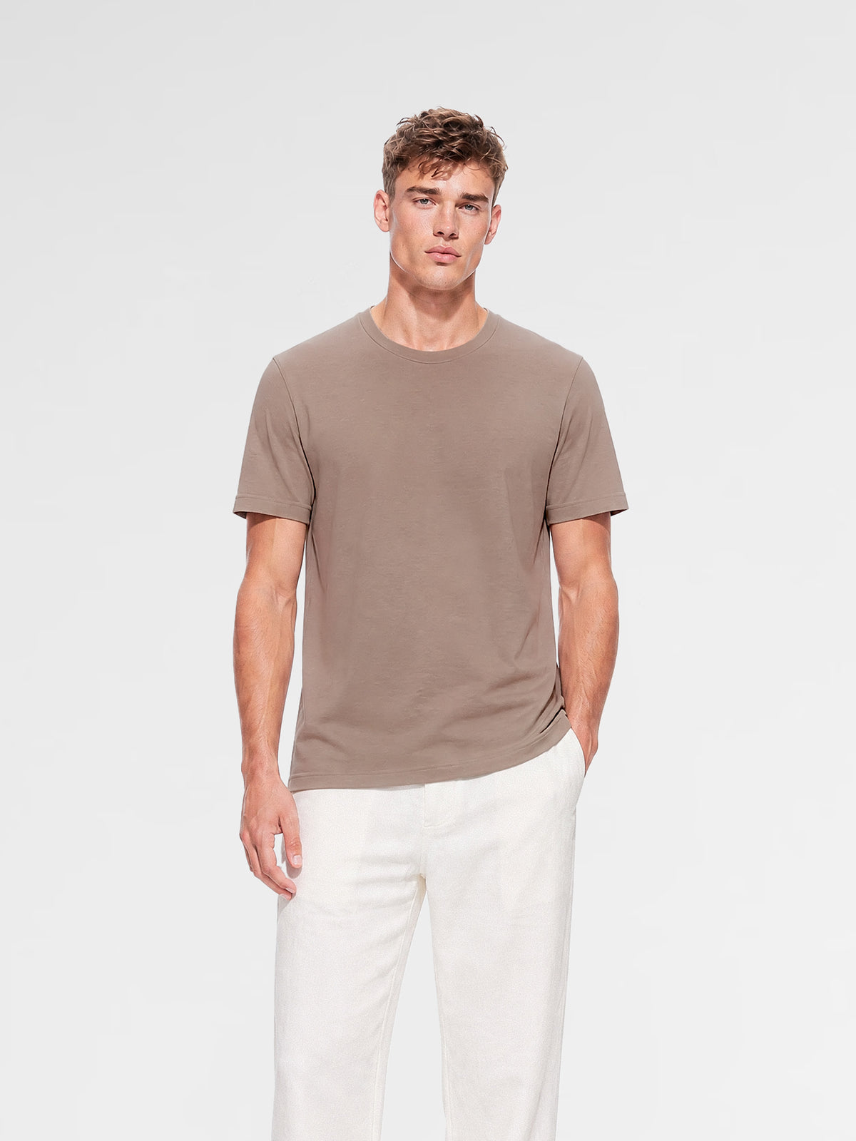 MAISON 9 PARIS Mink Mercerized Cotton T-Shirt