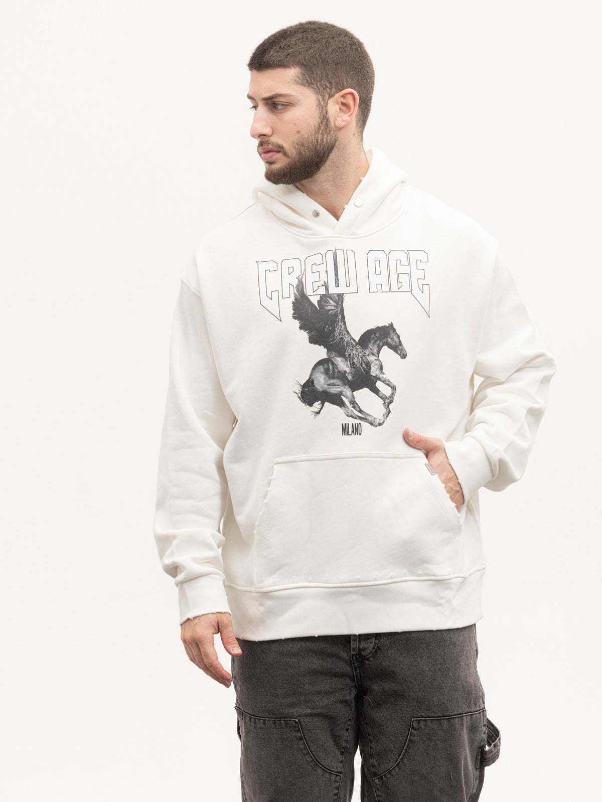 CREW MILANO Relax Logo Hoodie