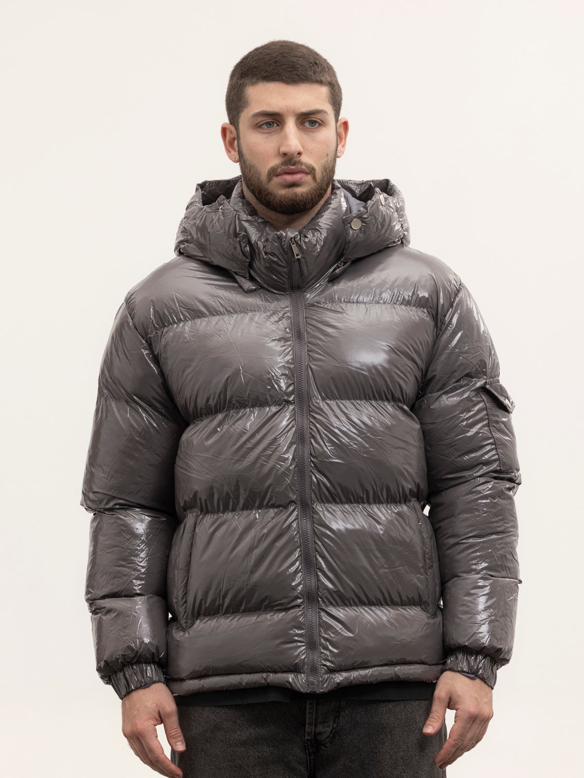 Crew Milano Shiny Coat Grey