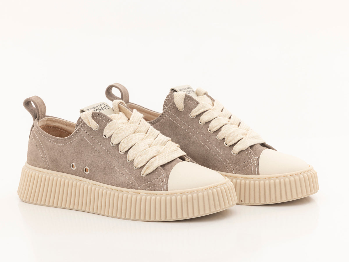 MAISON 9 PARIS Sneakers - Taupe Suede Leather
