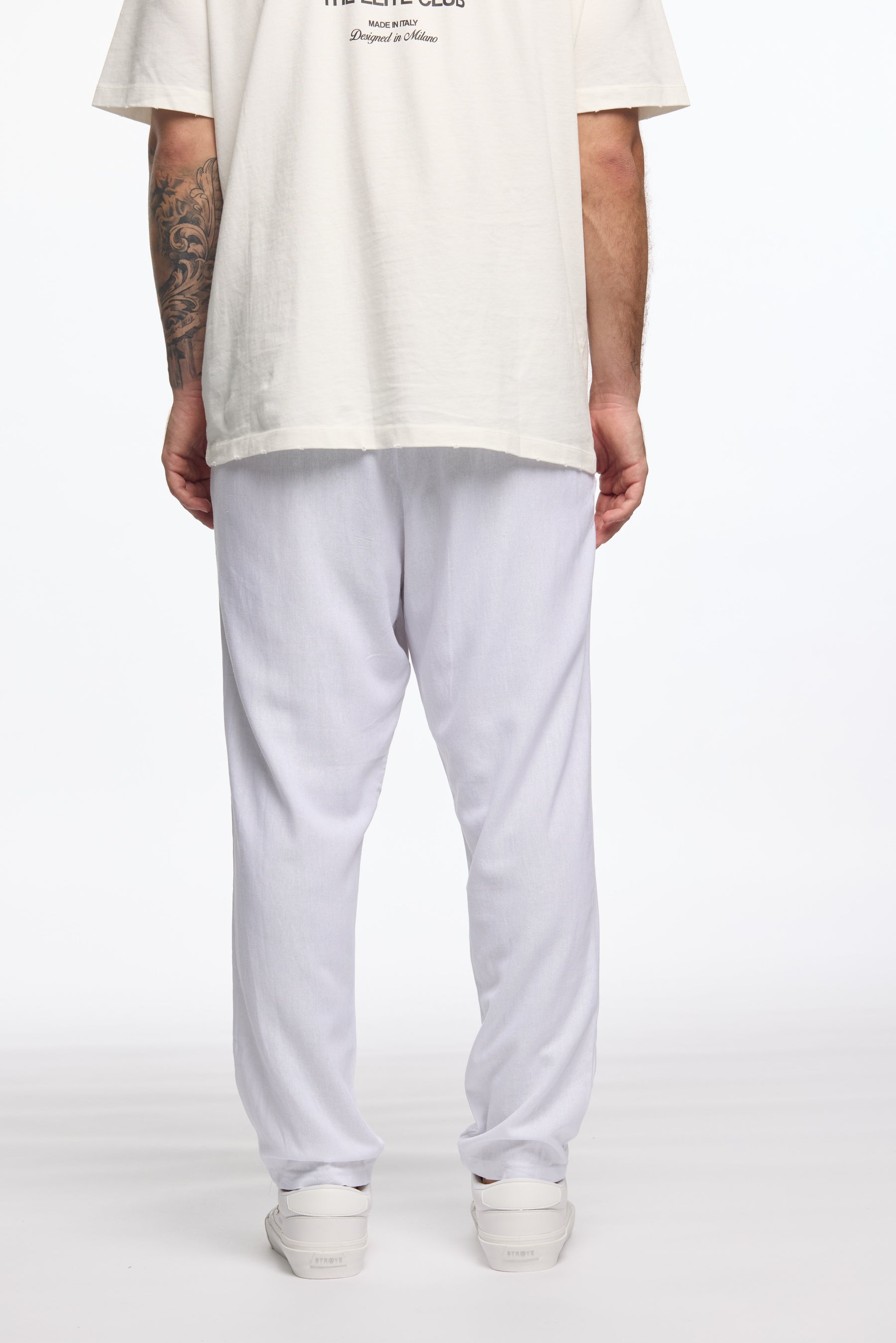 CREW Milano Linen Pants Flavio White