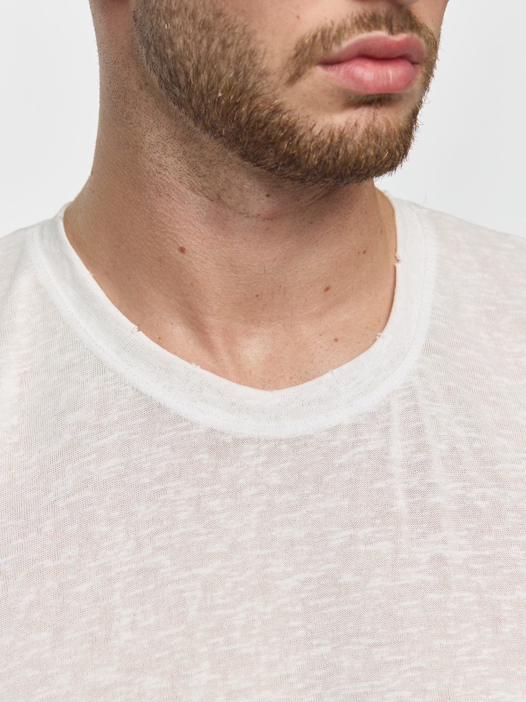 CREW Milano Linen T-Shirt White