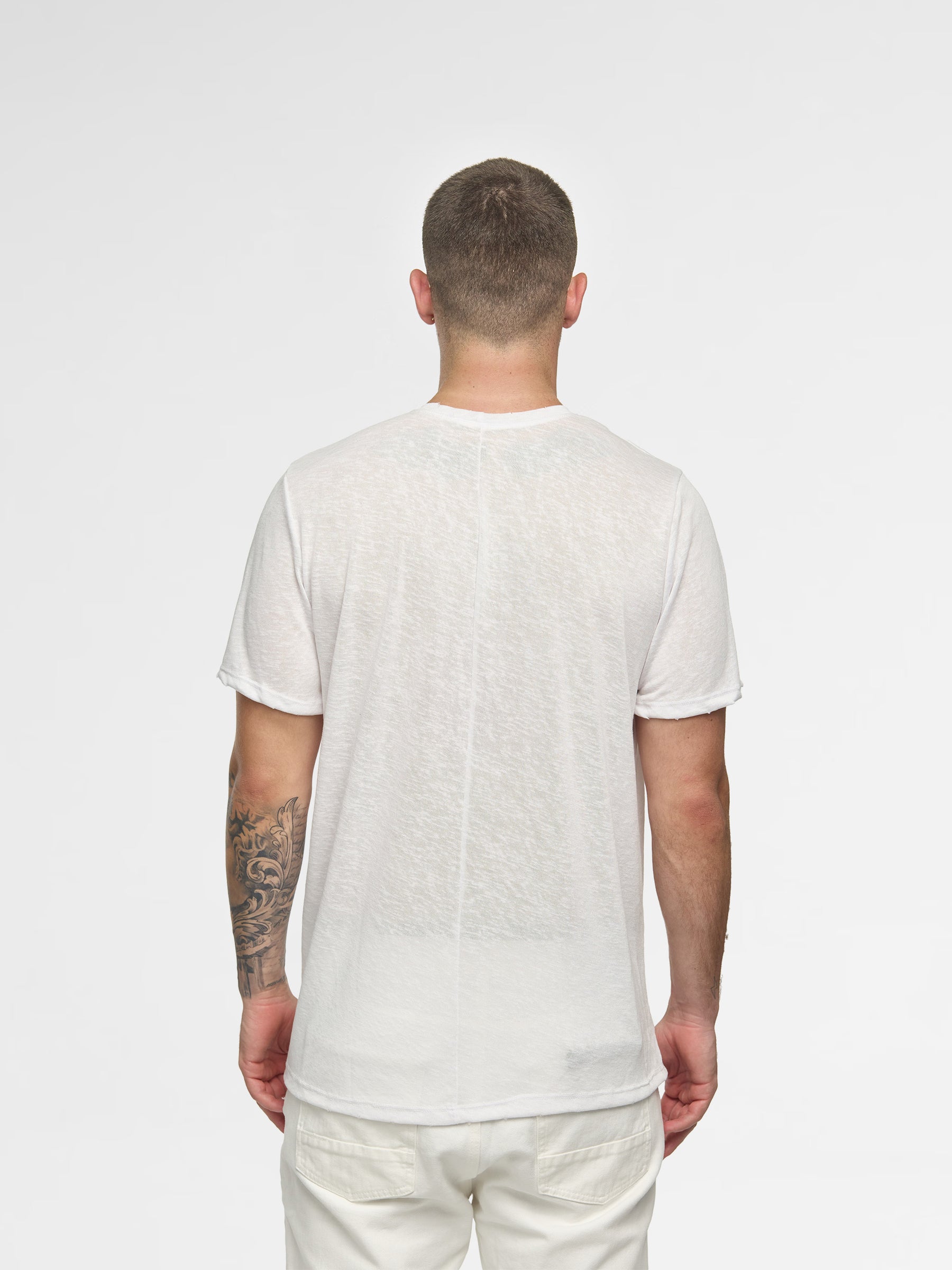 CREW Milano Linen T-Shirt White